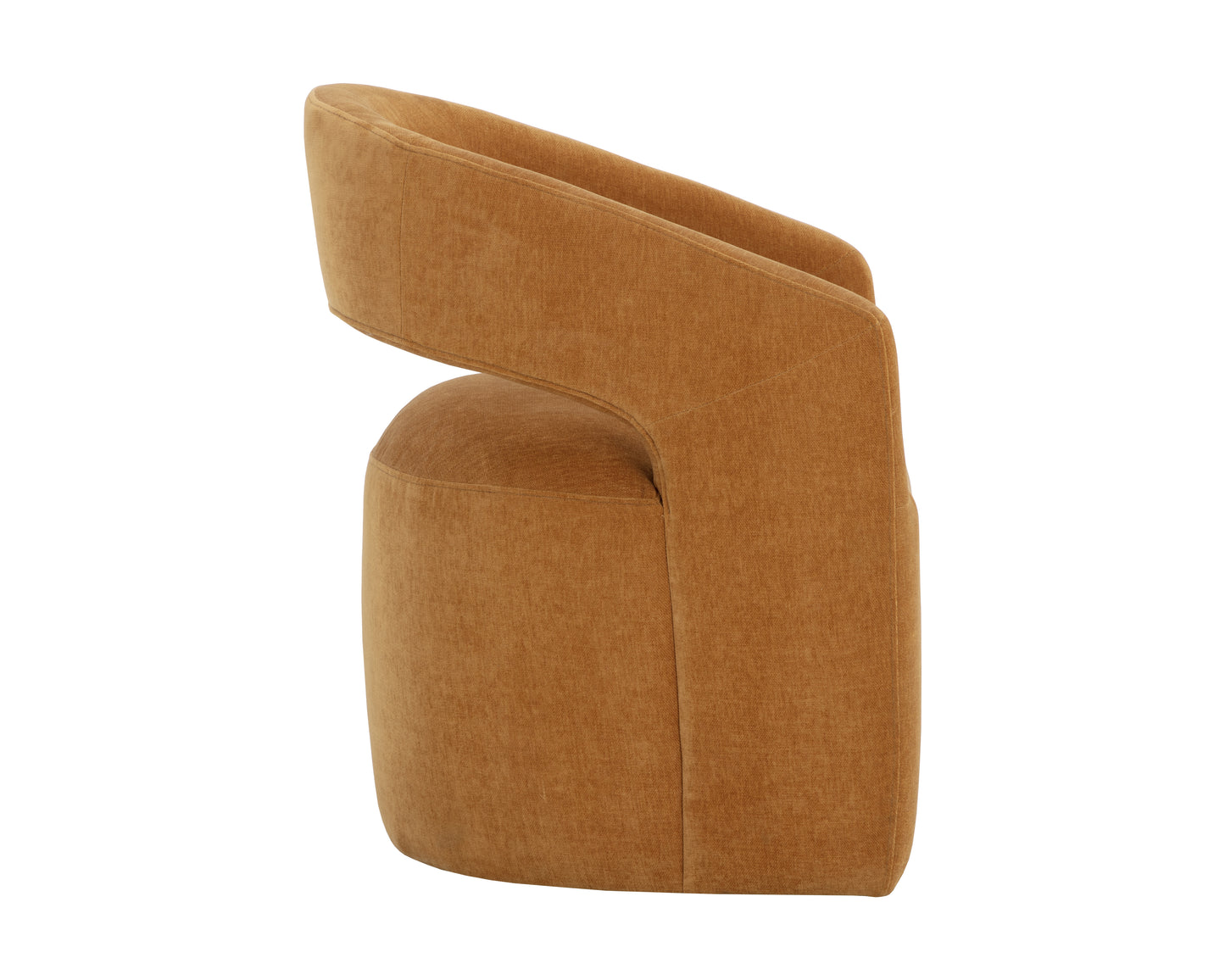NAHLA LLORET WHEELED DINING ARMCHAIR - DANNY AMBER