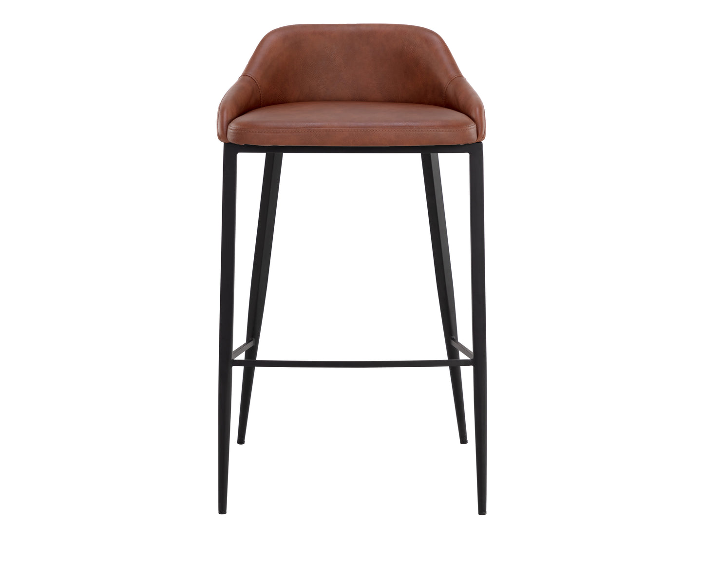 NAHLA ASTRA BARSTOOL - BLACK - CINNAMON BROWN