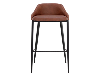 NAHLA ASTRA BARSTOOL - BLACK - CINNAMON BROWN