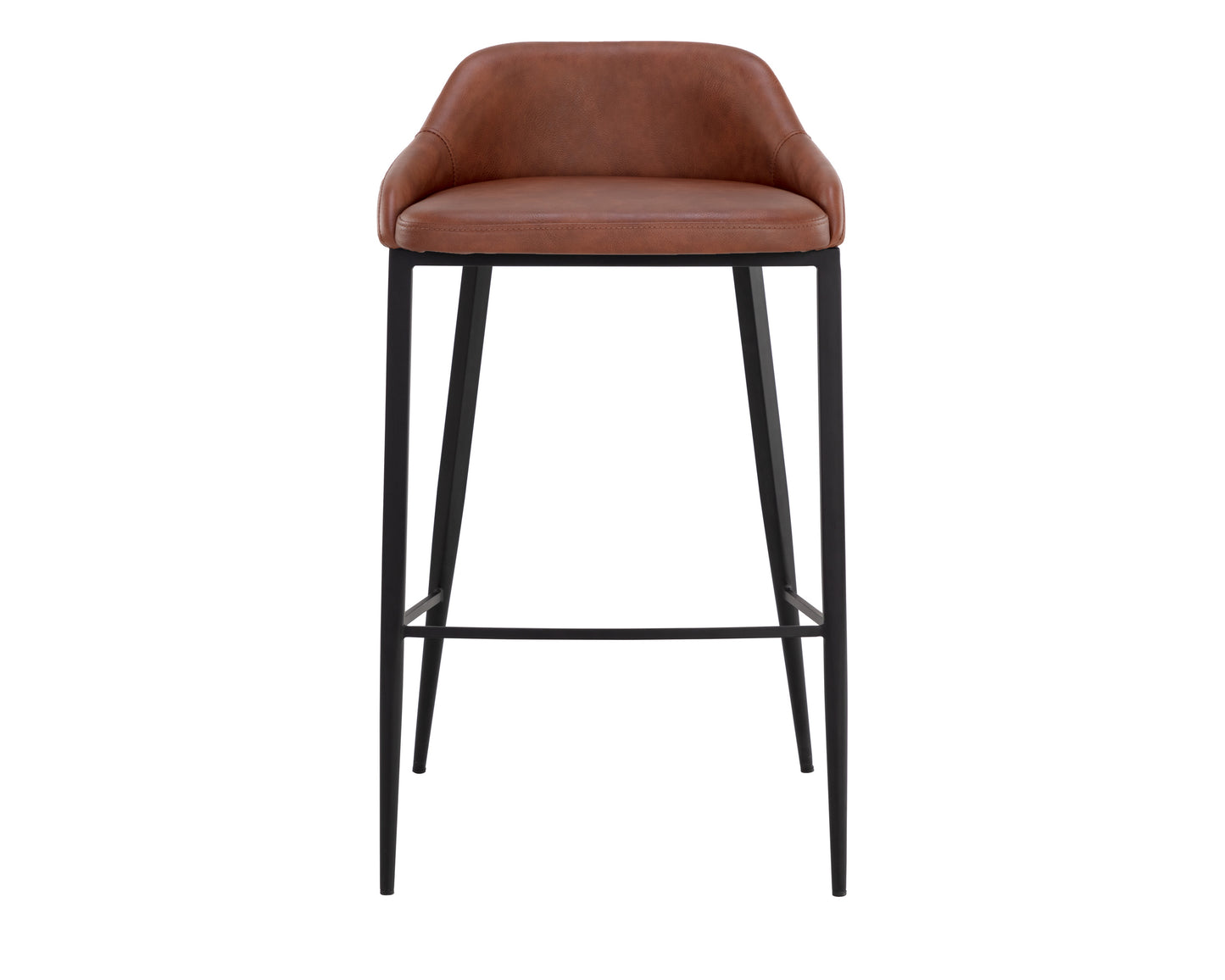 NAHLA ASTRA BARSTOOL - BLACK - CINNAMON BROWN