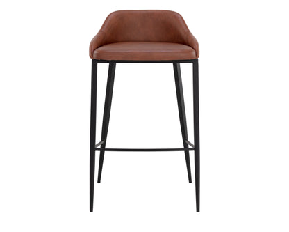 NAHLA ASTRA BARSTOOL - BLACK - CINNAMON BROWN