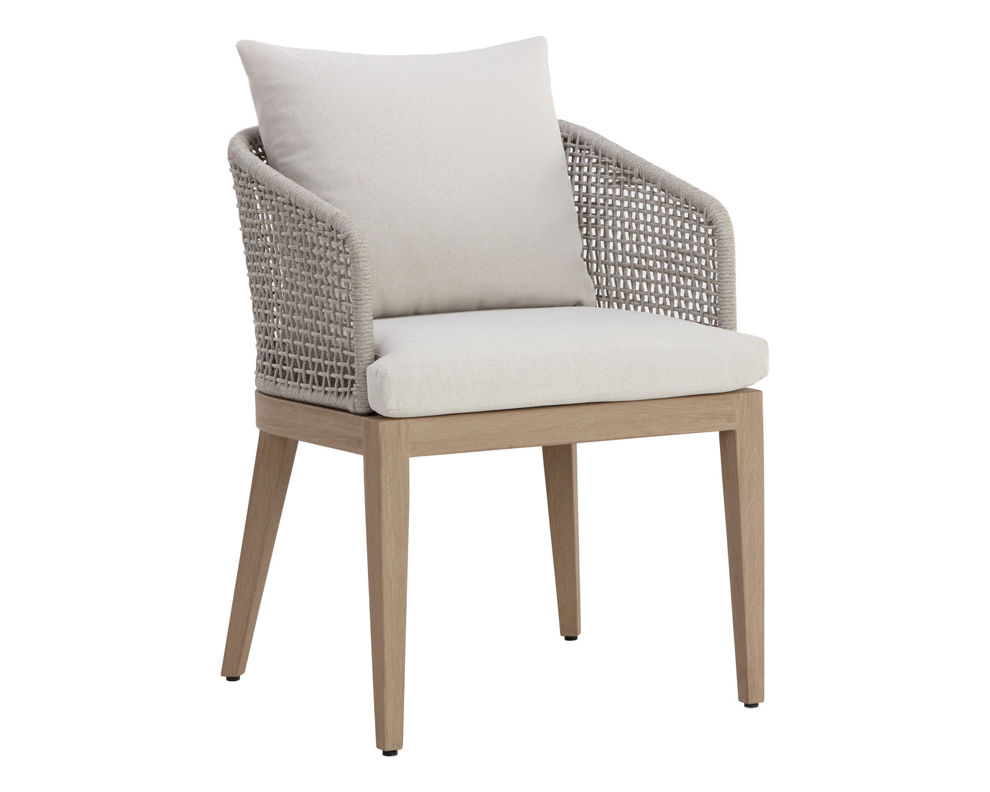 NAHLA CAPRI DINING ARMCHAIR - DRIFT BROWN - PALAZZO CREAM