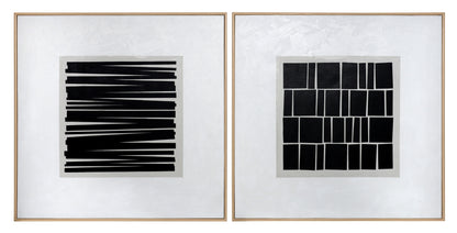 NAHLA SPLIT PERSONALITY (SET OF 2) - 48" X 48" - WOOD FLOATER FRAME