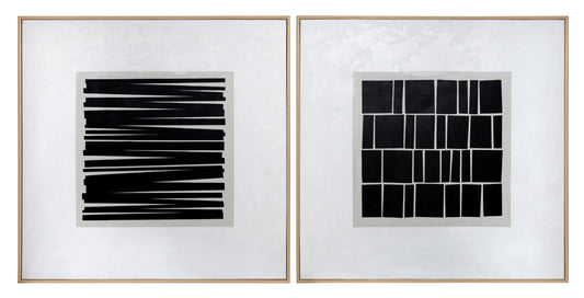 NAHLA SPLIT PERSONALITY (SET OF 2) - 48" X 48" - WOOD FLOATER FRAME