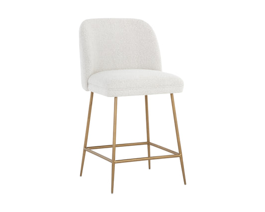 NAHLA KELTY COUNTER STOOL - GOLD - COPENHAGEN WHITE