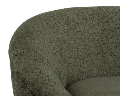 NAHLA BLISS SWIVEL LOUNGE CHAIR - BERGEN OLIVE