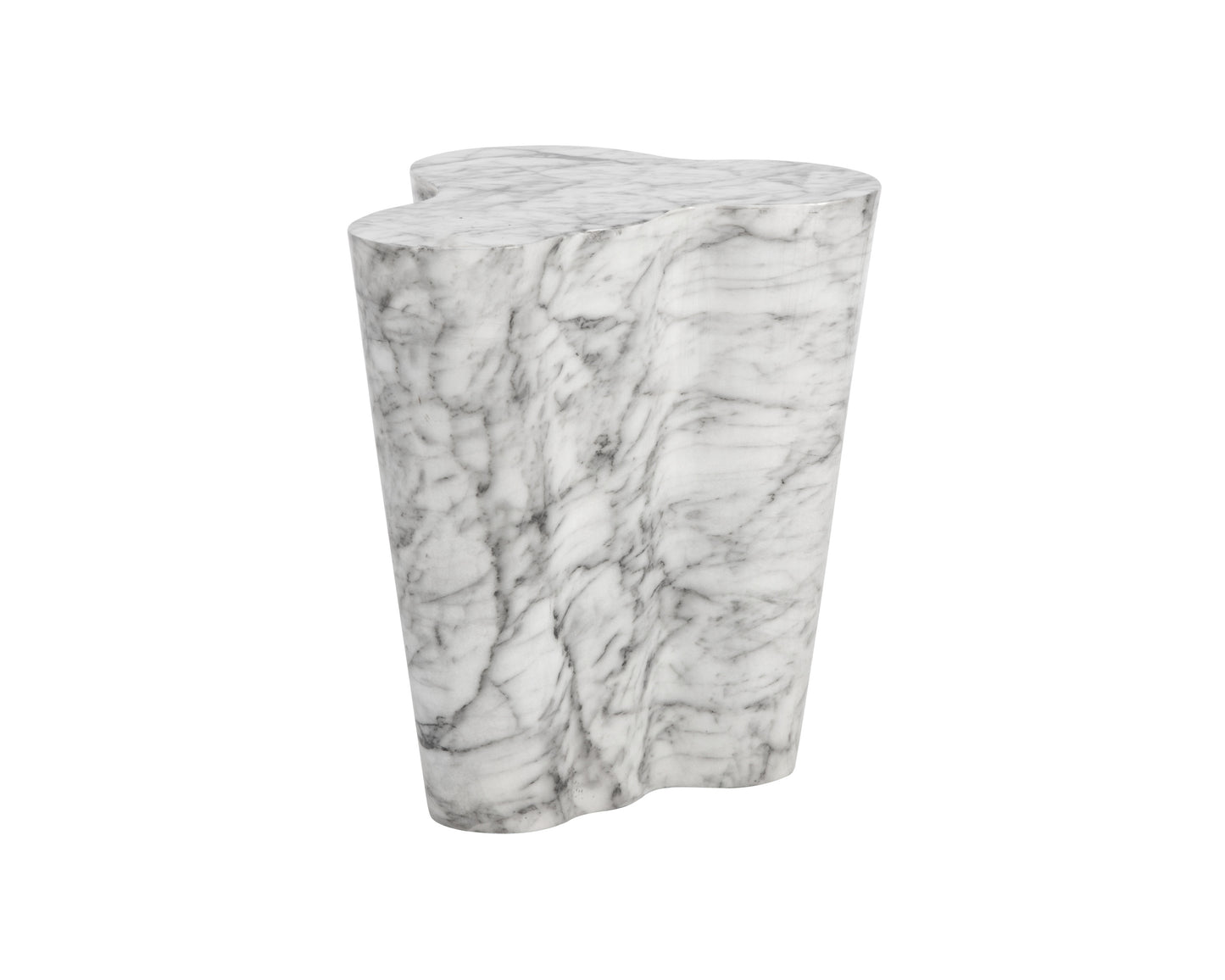 NAHLA AVA SIDE TABLE - LARGE - MARBLE LOOK