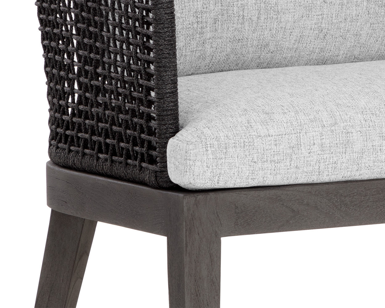 NAHLA CAPRI DINING ARMCHAIR - SMOKE GREY - COPACABANA MARBLE