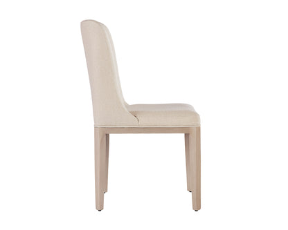 NAHLA ELISA DINING CHAIR - LIGHT OAK - MAINZ CREAM