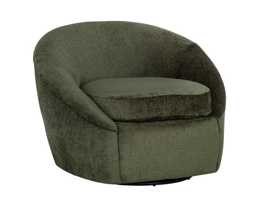 NAHLA BLISS SWIVEL LOUNGE CHAIR - BERGEN OLIVE