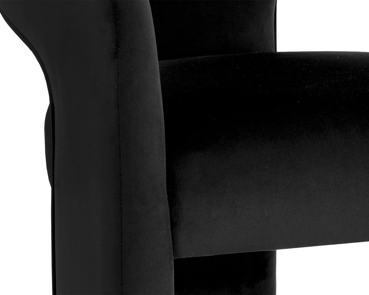 NAHLA ISIDORE DINING ARMCHAIR - ABBINGTON BLACK