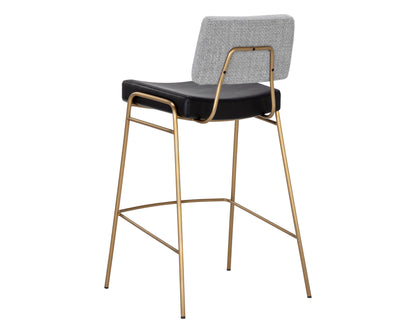 NAHLA BRINLEY BARSTOOL - GOLD - NIGHTFALL BLACK / CHACHA GREY