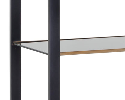 NAHLA AMBRETTA BOOKCASE - SMALL - BLACK / SMOKE GREY