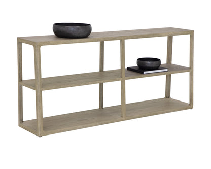 NAHLA DONCASTER LOW BOOKCASE - SMOKE GREY