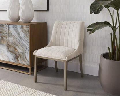 NAHLA HALDEN DINING CHAIR - BEIGE LINEN
