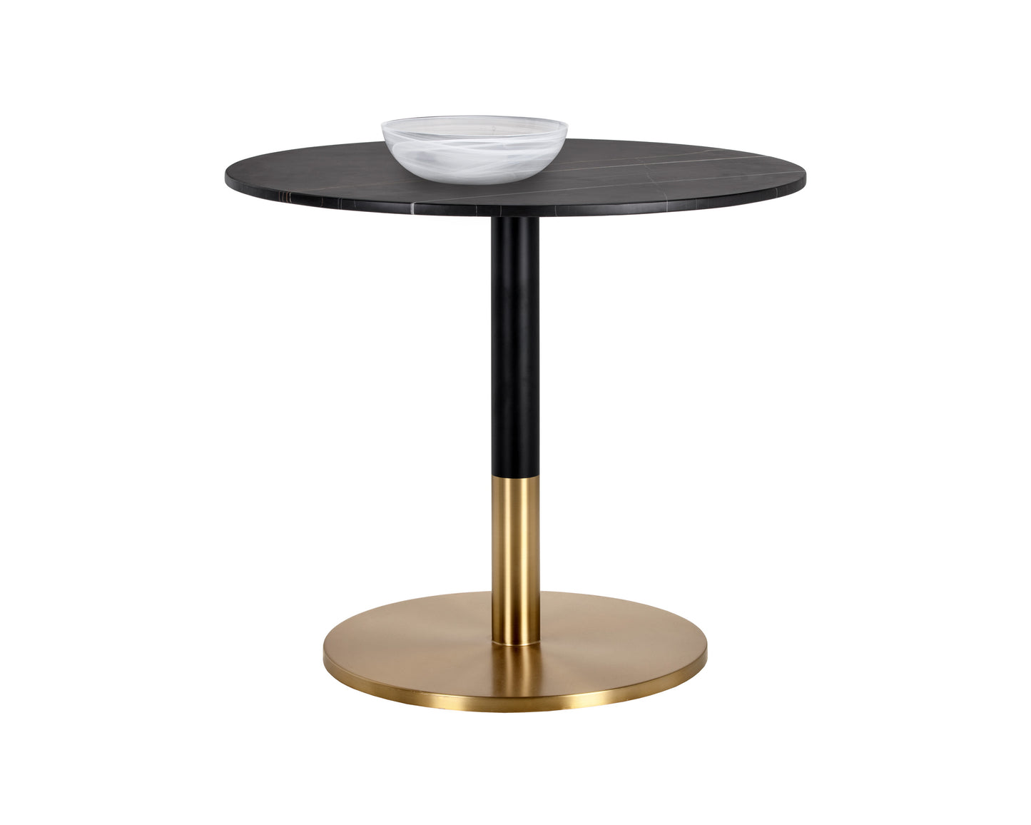 NAHLA MASSIE BISTRO TABLE - BLACK MARBLE - 35.5"