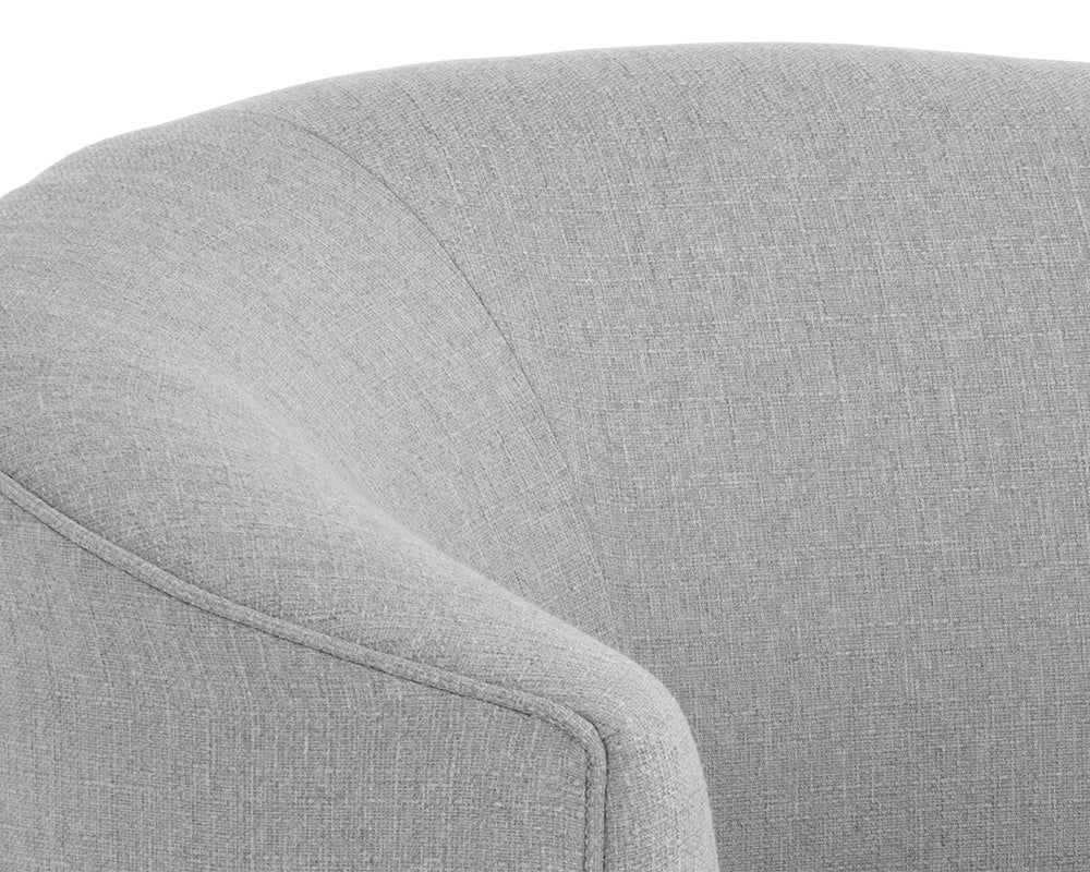 NAHLA GRIMALDI SWIVEL ARMCHAIR - LIV DOVE