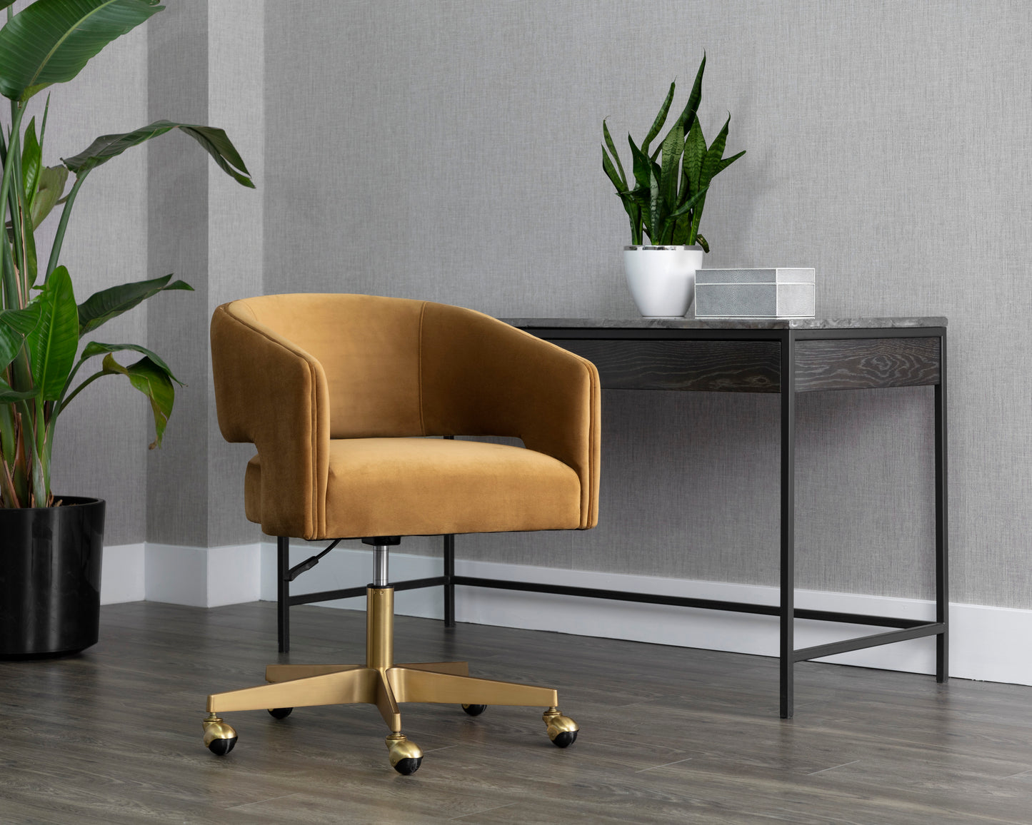 NAHLA CLAREN OFFICE CHAIR - GOLD SKY