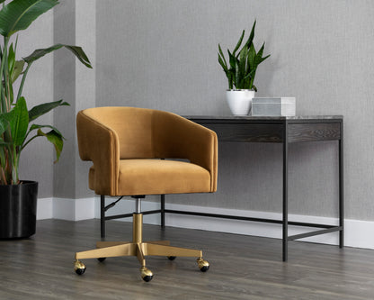 NAHLA CLAREN OFFICE CHAIR - GOLD SKY