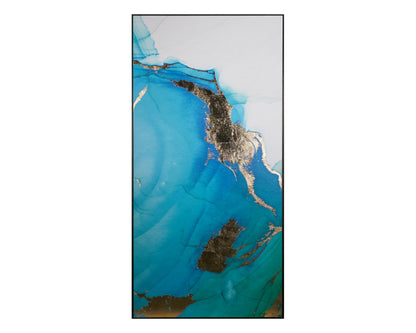 NAHLA BLUE LAGOON (SET OF 3) - 30" X 60" - CHARCOAL FLOATER FRAME
