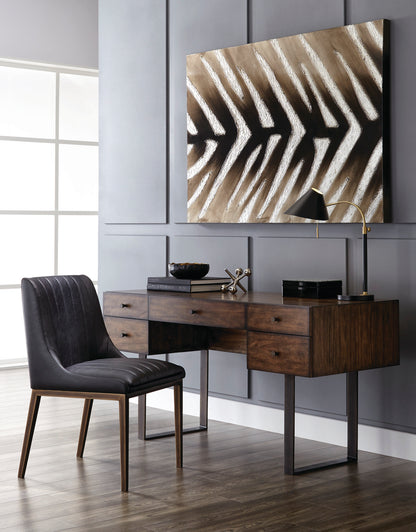 NAHLA HALDEN DINING CHAIR - VINTAGE BLACK