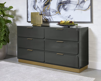 NAHLA JENKINS DRESSER - HIGH GLOSS GREY