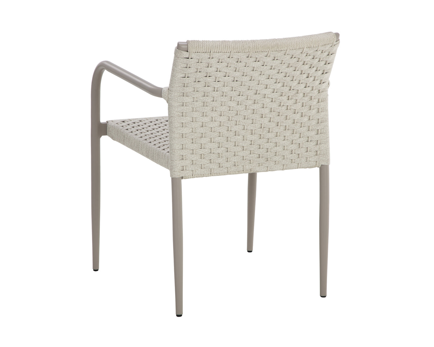 NAHLA CASELLA STACKABLE DINING ARMCHAIR - GREIGE - CREAM