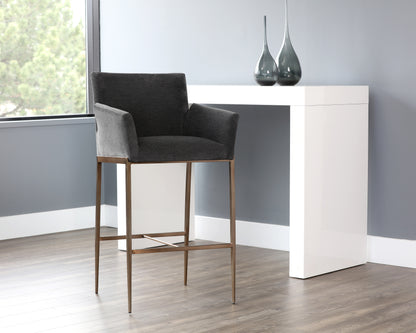 NAHLA GESA BARSTOOL - POLO CLUB KOHL GREY