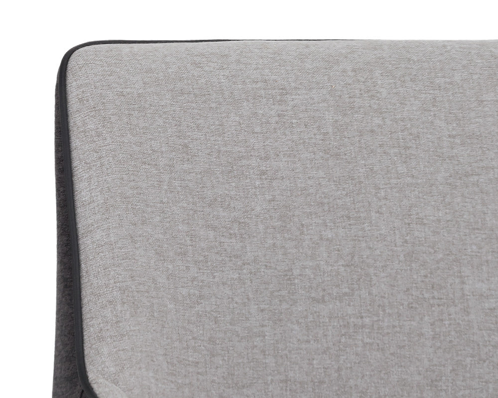 NAHLA RENEE DINING ARMCHAIR - ARMOUR GREY / DARK SLATE