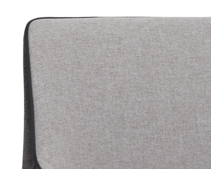 NAHLA RENEE DINING ARMCHAIR - ARMOUR GREY / DARK SLATE