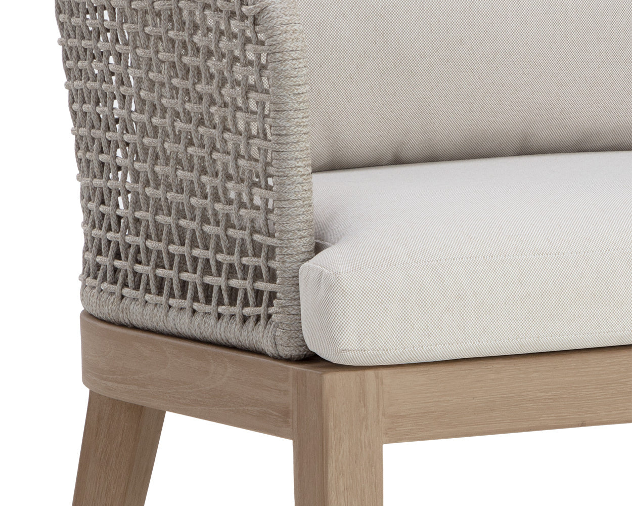NAHLA CAPRI DINING ARMCHAIR - DRIFT BROWN - PALAZZO CREAM