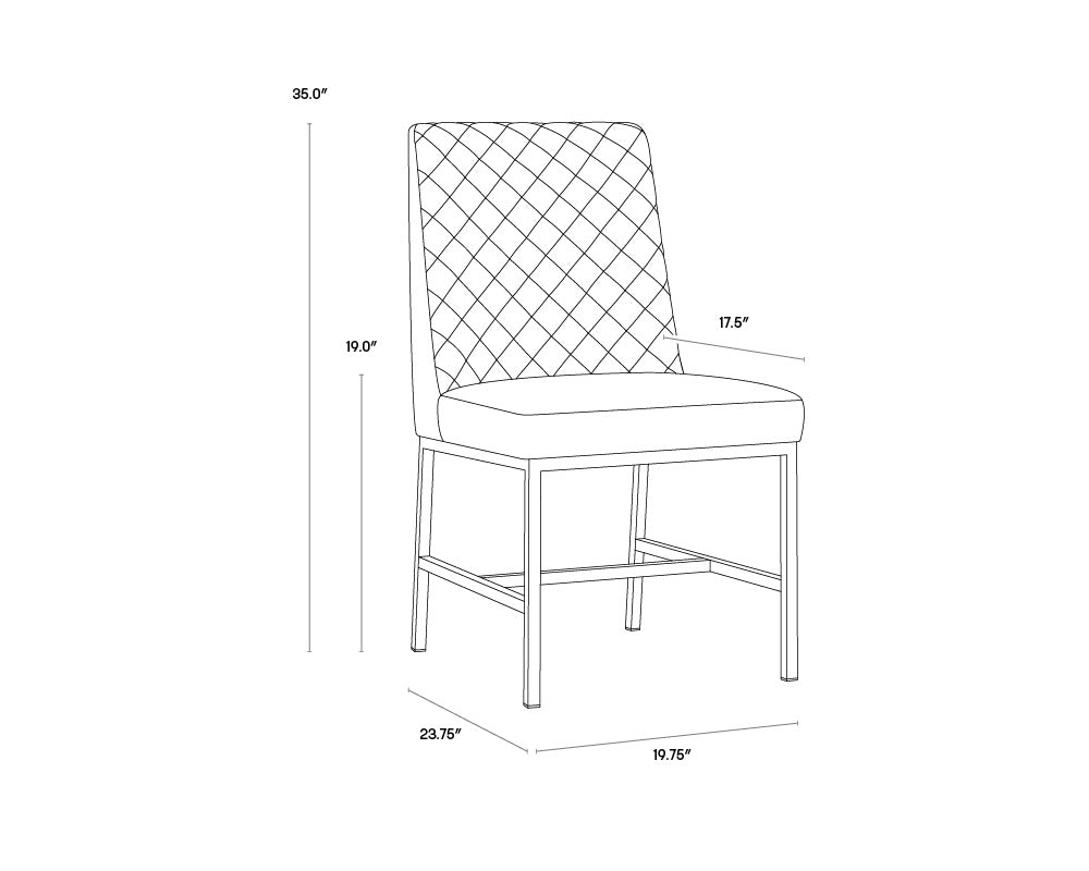 NAHLA LEIGHLAND DINING CHAIR - OVERCAST GREY