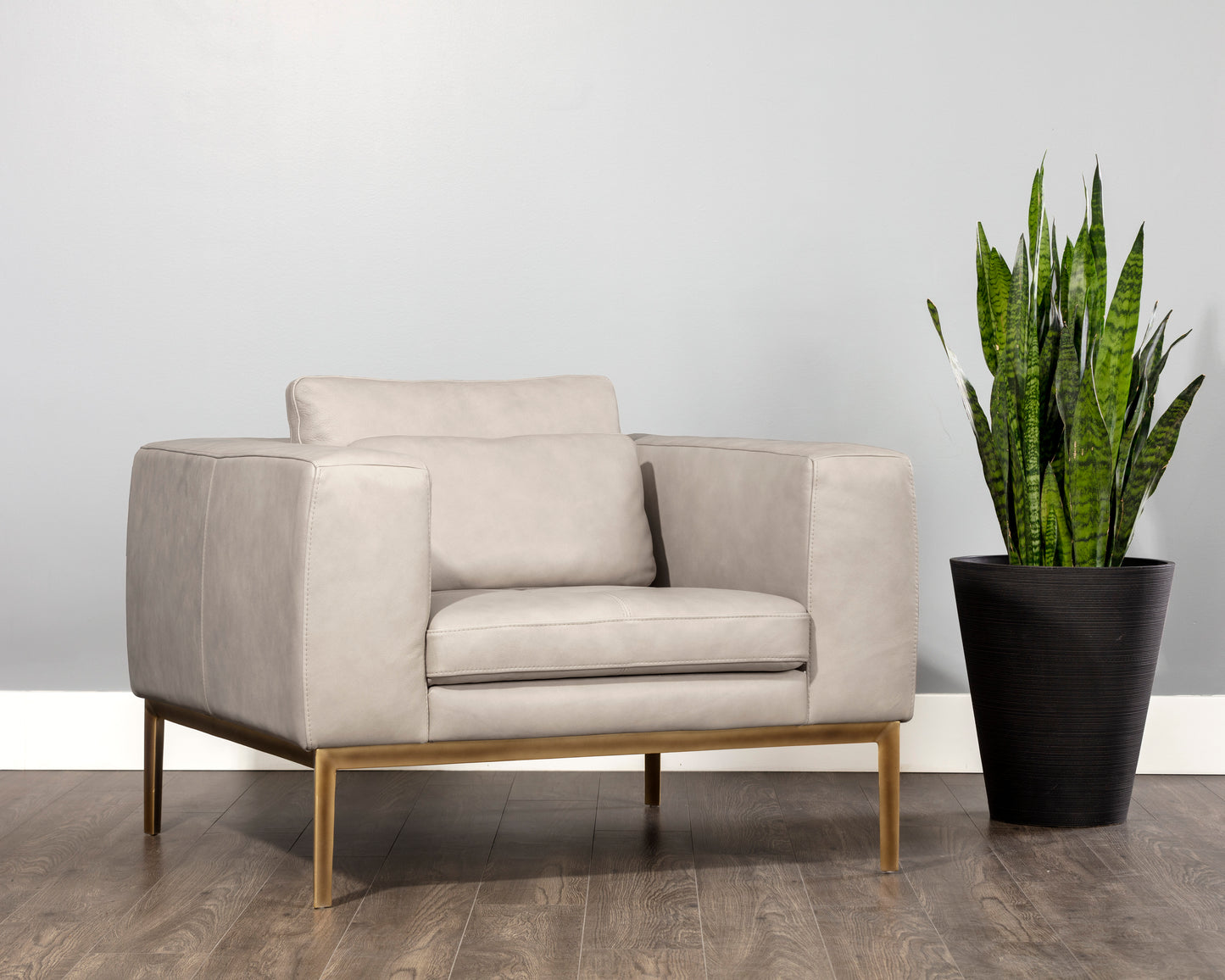 NAHLA BURR ARMCHAIR - BALI BONE LEATHER