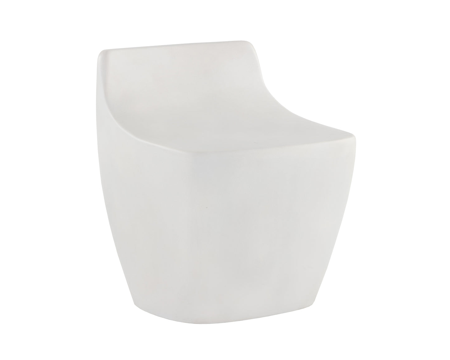 NAHLA LEDGER STOOL - WHITE