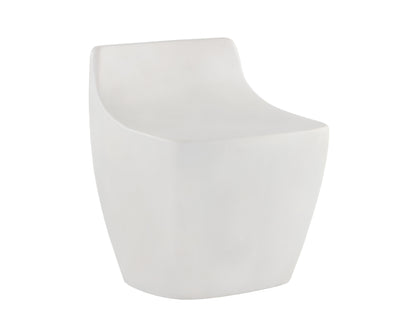NAHLA LEDGER STOOL - WHITE