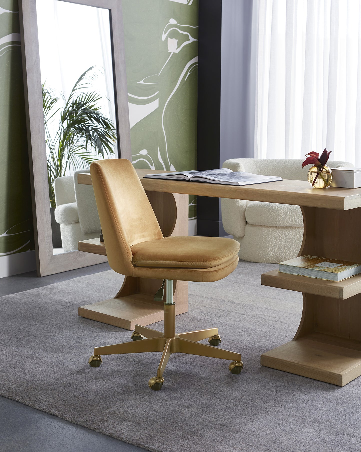 NAHLA BERGET OFFICE CHAIR - GOLD SKY