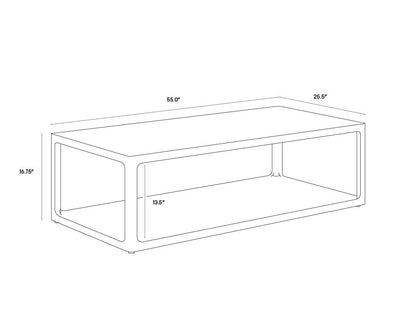 NAHLA DONCASTER COFFEE TABLE - SMOKE GREY