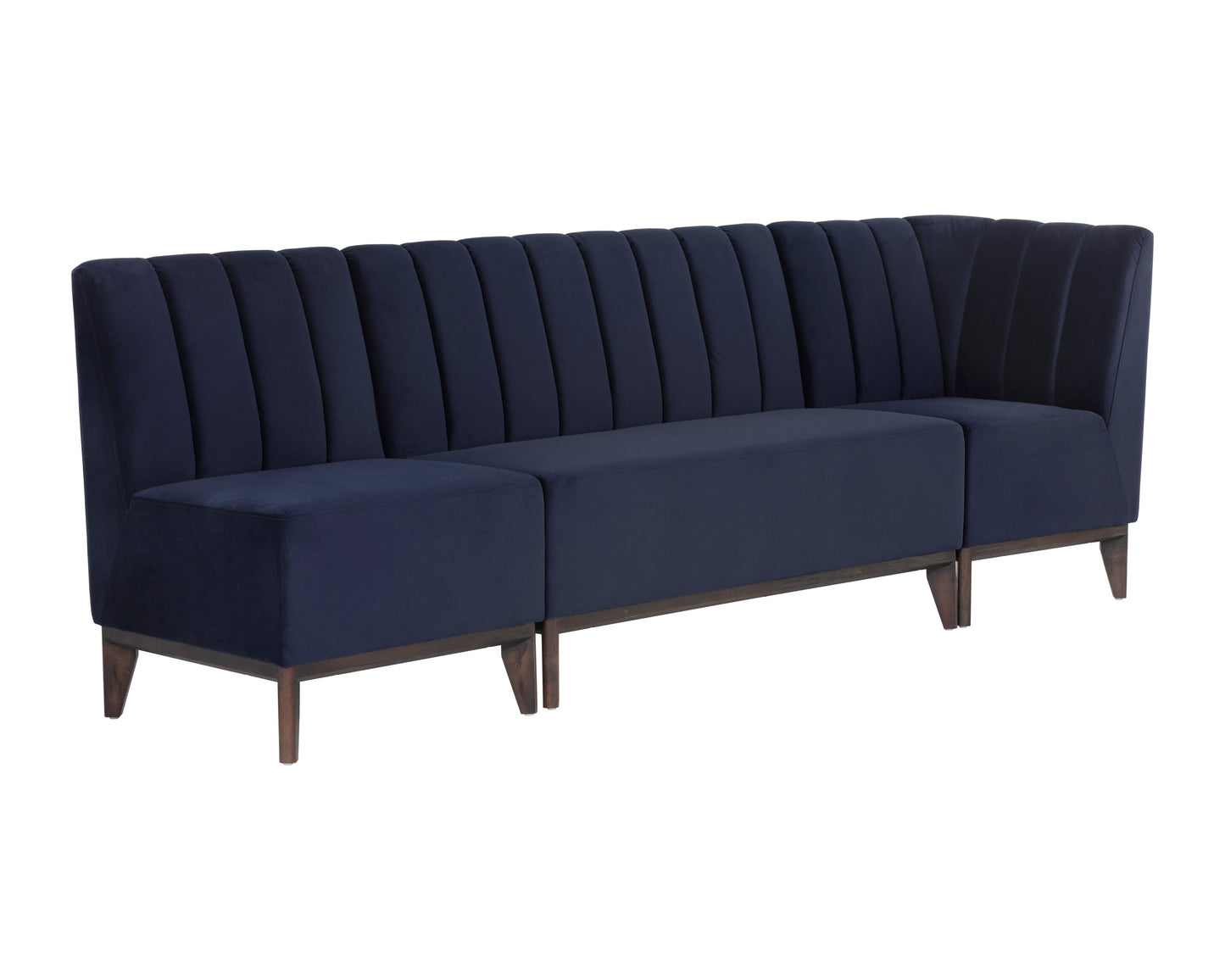 NAHLA KOSOVO BANQUETTE - BROWN - ABBINGTON NAVY