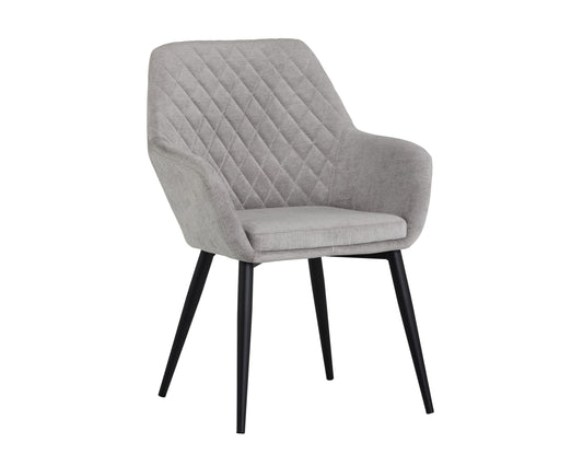 NAHLA JAYNA DINING ARMCHAIR - BLACK - POLO CLUB STONE
