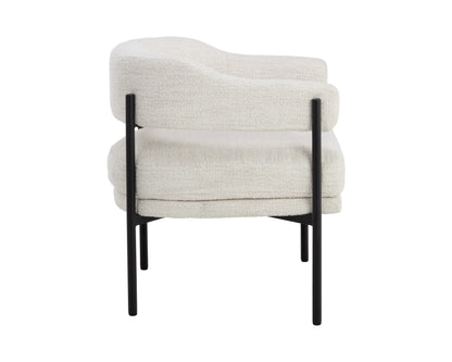 NAHLA LOLA LOUNGE CHAIR - MERINO PEARL