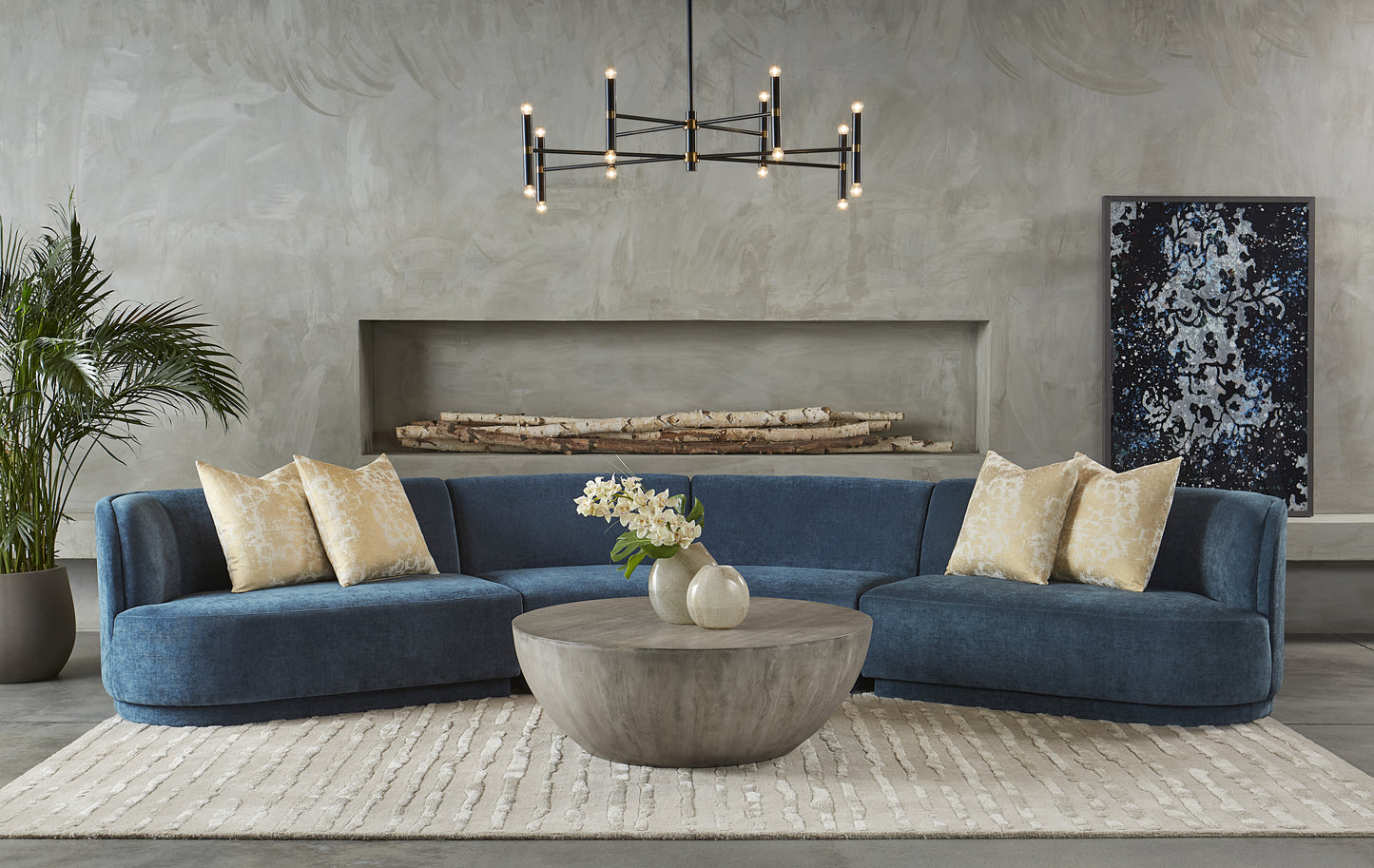 NAHLA KINSLEY COFFEE TABLE - SMALL - GREY