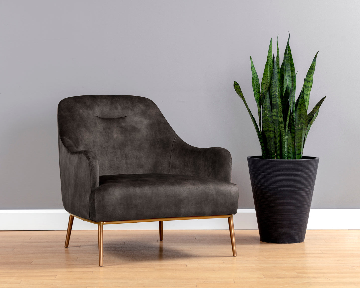 NAHLA CAMERON LOUNGE CHAIR - NONO SHITAKE