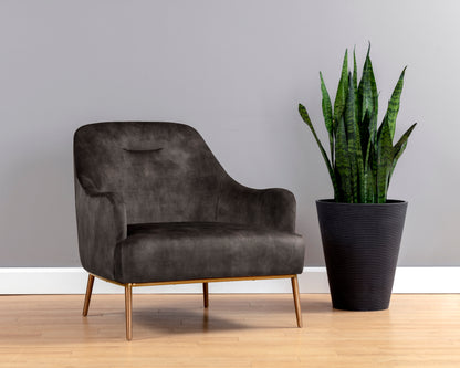 NAHLA CAMERON LOUNGE CHAIR - NONO SHITAKE