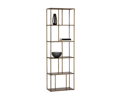 NAHLA EIFFEL BOOKCASE - SMALL - ANTIQUE BRASS