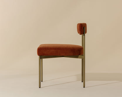 NAHLA SENECA DINING CHAIR - ANTIQUE BRASS - DANNY RUST