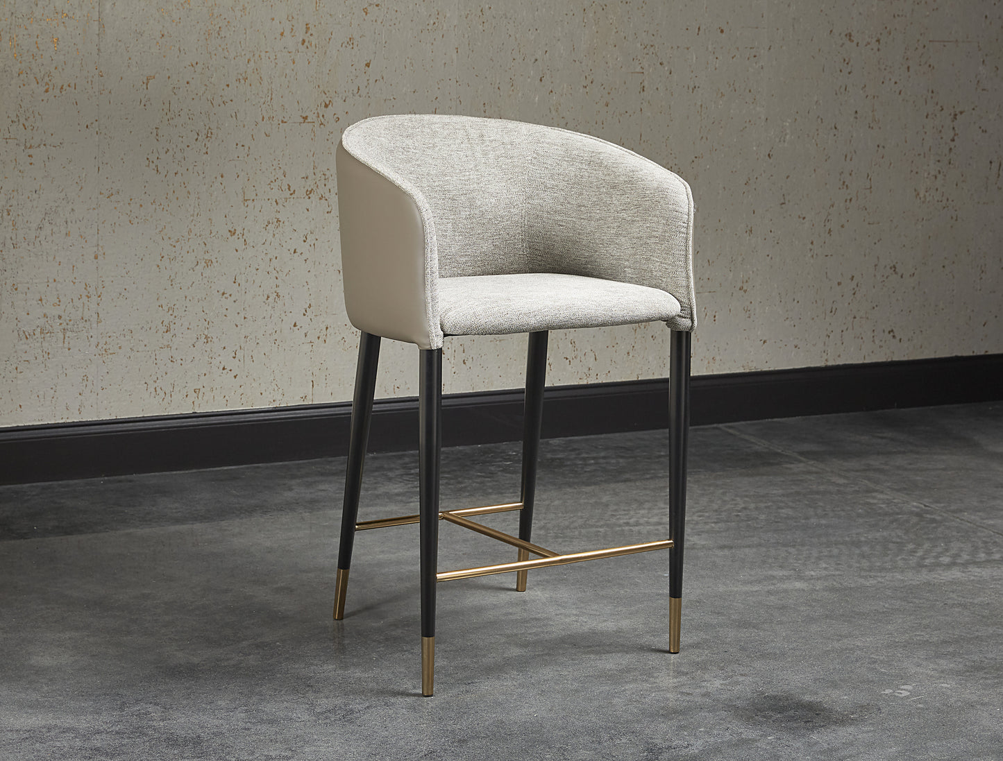 NAHLA ASHER COUNTER STOOL - FLINT GREY / NAPA TAUPE