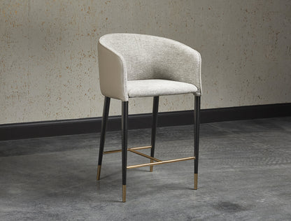 NAHLA ASHER COUNTER STOOL - FLINT GREY / NAPA TAUPE