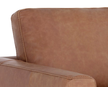 NAHLA BAYLOR ARMCHAIR - MARSEILLE CAMEL LEATHER