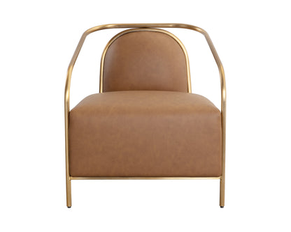 NAHLA CICERO LOUNGE CHAIR - MILLIKEN COGNAC
