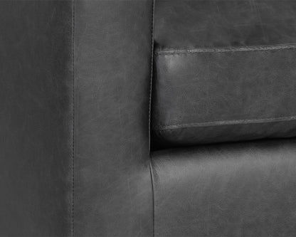 NAHLA BAYLOR ARMCHAIR - MARSEILLE BLACK LEATHER